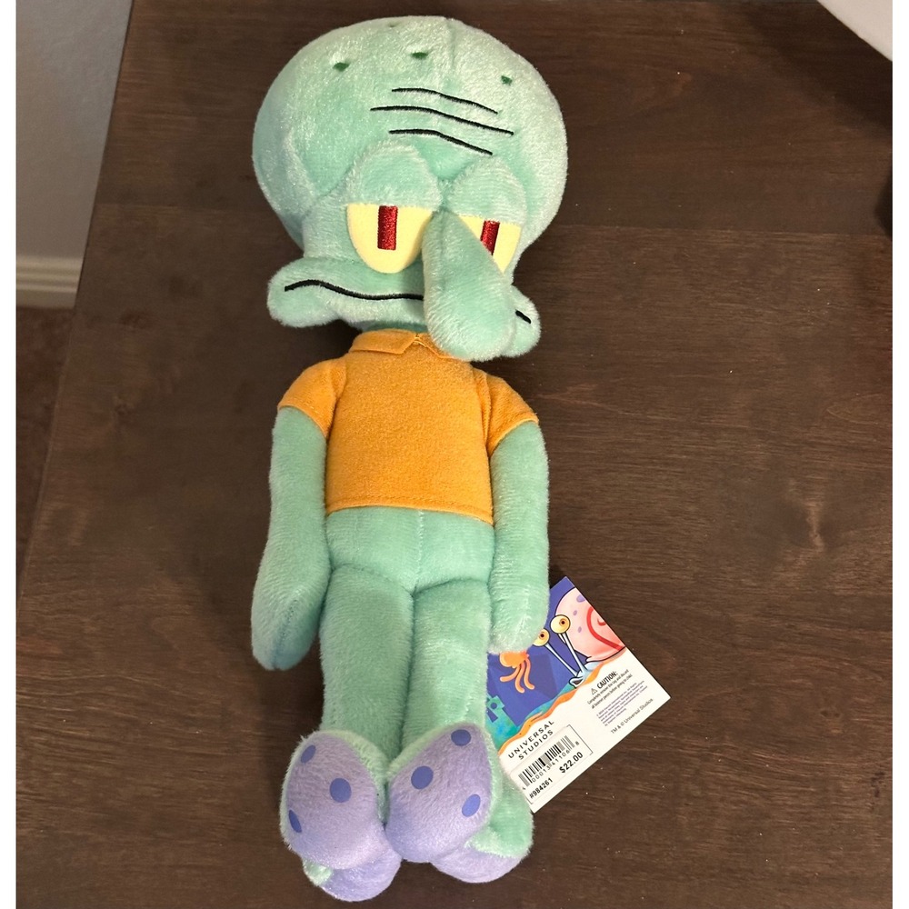 NWT Universal Studios SpongeBob SquarePants Squidward Tentacles Plush Toy‎ 13"